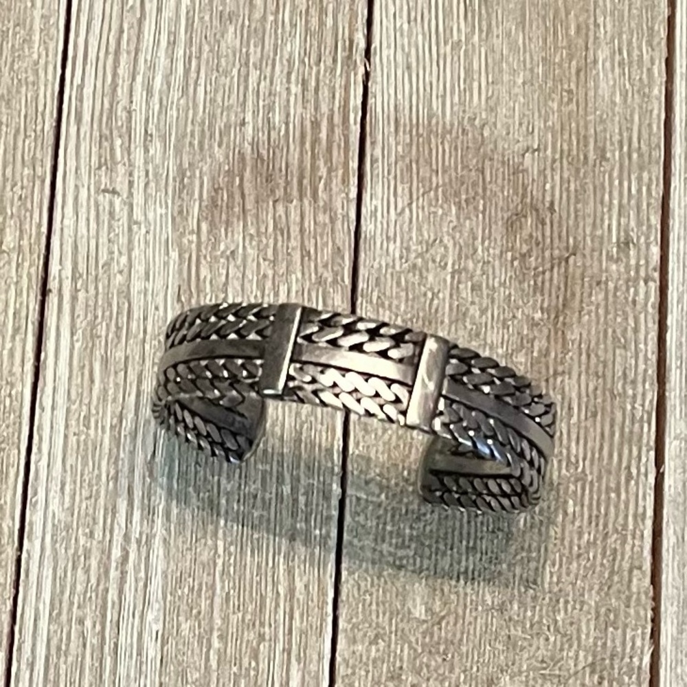 Silver cuff bracelet